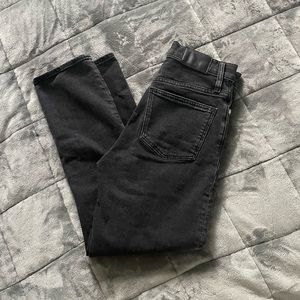 Black Madewell cropped jeans